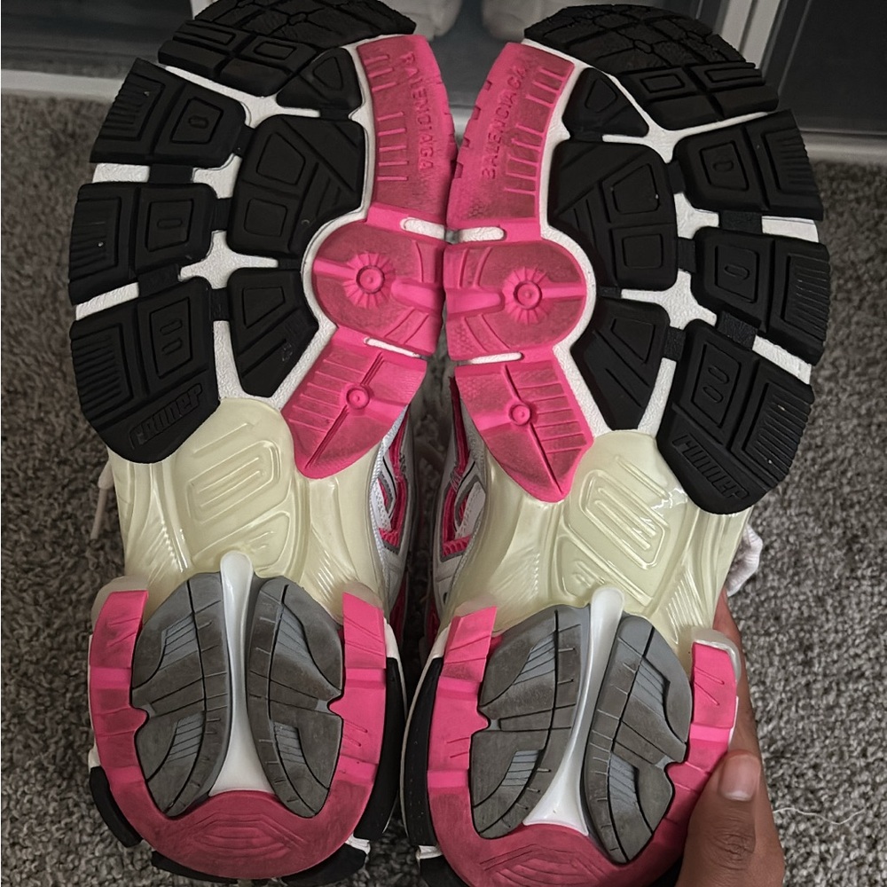 Balenciaga Pink White Gray Track Sneakers - Picture 6 of 6